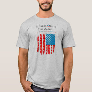色のTシャツのラインダンスへの1つ Tシャツ