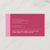 色はっきりしたモダンブロック – ピンク色の濃淡、ロゴなし 名刺 (正面)