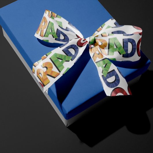 色はっきりした付きパターン サテンリボン