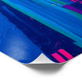 色はっきりした分解ダイナミック抽象芸術モダン ポスター (コーナー)