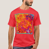 色はっきりした抽象デザイン Tシャツ (正面)