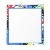 色はっきりした抽象芸術 ノートパッド (正面)