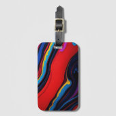 色はっきりした抽象芸術 ラゲッジタグ (正面縦)