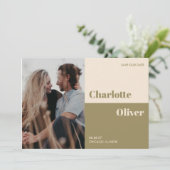 色はっきりした組版編集モダン1枚 セーブザデート (スタンド正面)