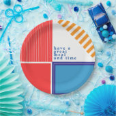 色はっきりした、グラフ素晴らしィックデザインプレート ペーパープレート (パーティー)