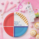 色はっきりした、グラフ素晴らしィックデザインプレート ペーパープレート (パーティー)