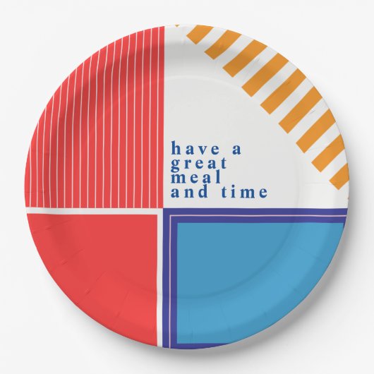 色はっきりした、グラフ素晴らしィックデザインプレート ペーパープレート (正面)