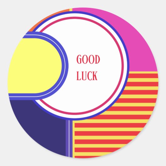 色はっきりした、グラフ素晴らしィックデザインプレート ラウンドシール (正面)