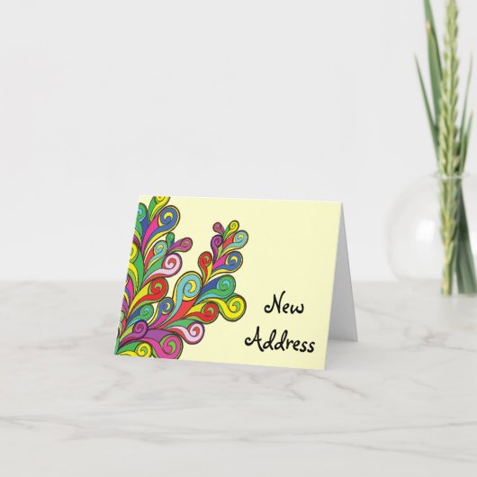 色はアドレス変更を振ります 案内状 (正面)