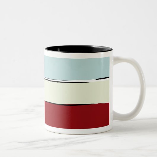 色はパターンにバンドを付けます ツートーンマグカップ (右)