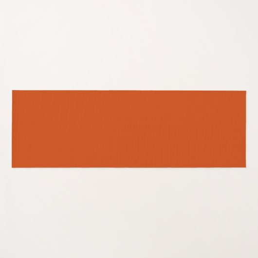 色は無地のさびたオレンジ ヨガマット (正面(横))