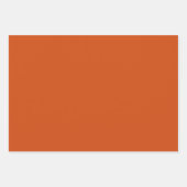 色は無地のさびたオレンジ ラッピングペーパーシート (正面)