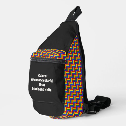 色は白黒よりカラフルが多い スリングバッグ (右コーナー)