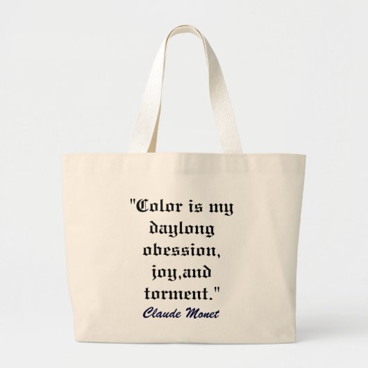 色は私の執念 artbag ラージトートバッグ (正面)
