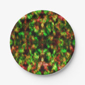 色は緑、黄色から赤の羽。 ペーパープレート (正面)