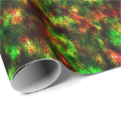 色は緑、黄色から赤の羽。 ラッピングペーパー (ロールコーナー)