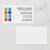 色は脊柱のカイロプラクティックの名刺を妨げます 名刺 (正面/裏面)