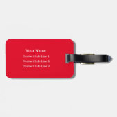 色またはさくらんぼの選択レッドモノグラムバッグ ラゲッジタグ (裏面横)