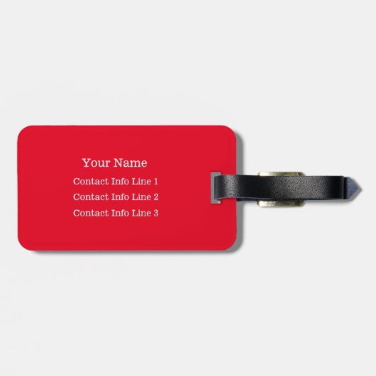 色またはさくらんぼの選択レッドモノグラムバッグ ラゲッジタグ (裏面横)