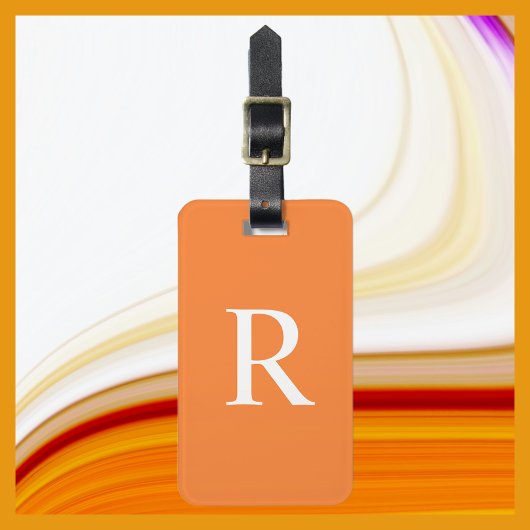 色またはオレンジ色のモノグラムバッグを選択 ラゲッジタグ