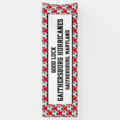 色または赤いサッカーチームを選択 横断幕 (縦)