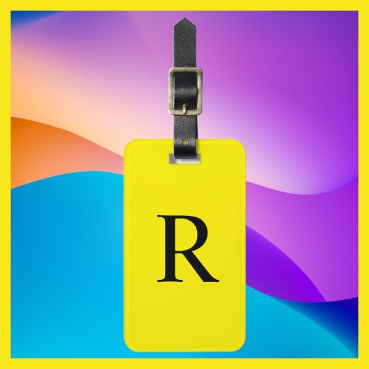 色または黄色と黒のモノグラムバッグを選択 ラゲッジタグ