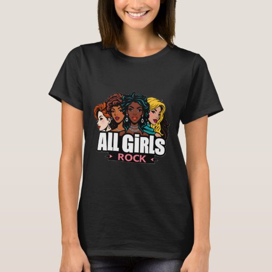 色もレースも全ての女の子ロックじゃない! Tシャツ (正面)