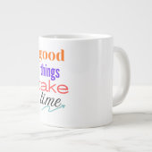 色やる気を起こさせる付 ジャンボコーヒーマグカップ (正面右)