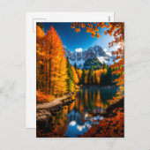 色や葉秋が変化し始めるにつれて シーズンポストカード (正面/裏面)