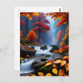 色や葉秋が変化し始めるにつれて ポストカード (正面/裏面)