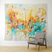 色や音符のメロディー タペストリー (インサイチュ(横))