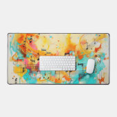 色や音符のメロディー デスクマット (キーボード&マウス)