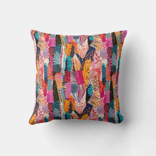 色よくはしゃぐ抽象芸術パターン クッション (裏面)