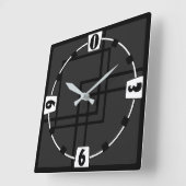 色をお選びください スクエア壁時計 (傾斜)