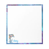 色をカスタマイズする鉛筆ドルフィンジャンプ ノートパッド (正面)