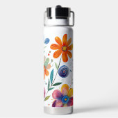 色を付かわいらしける ウォーターボトル (背面)