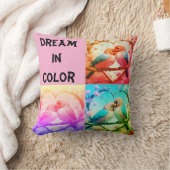 色を付けた夢 クッション (ブランケット)