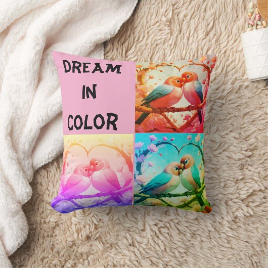 色を付けた夢 クッション (ブランケット)