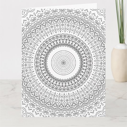 色を付けて瞑想の挨拶カード カード (正面)