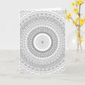 色を付けて瞑想の挨拶カード カード (黄色い花)