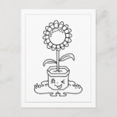 色を付けて私はポッテッドヒマワリ |アクティビティカード ポストカード (正面)