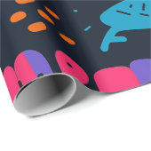 色を付けて鮮やか爬虫類 ラッピングペーパー (ロールコーナー)