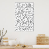 色を付けて！アルファベットポスター ポスター (キッチン)