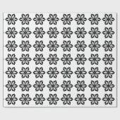 色を付けて！黒花包み紙 ラッピングペーパー (フラット)