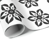 色を付けて！黒花包み紙 ラッピングペーパー (ロールコーナー)