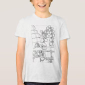 色を付ける巣を持つミツバチ トライブレンドＴシャツ (正面)