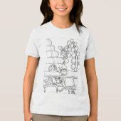 色を付ける巣を持つミツバチ トライブレンドＴシャツ (正面)