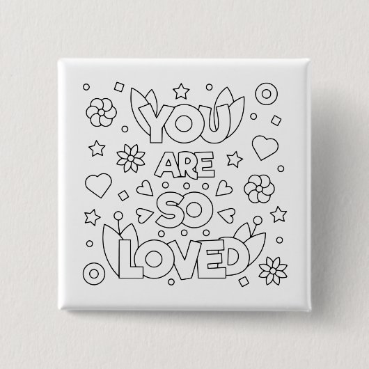 色を付ける私は非常に愛される活インスパイア動 缶バッジ (正面)