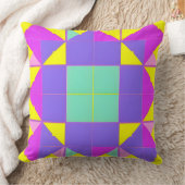 色を使用した幾何学的鮮やか抽象デザイン クッション (ブランケット)