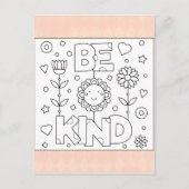 色を塗って優しく | インスピレーションを与えるアクティビティカード ポストカード (正面)